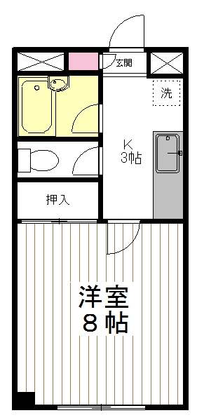 仙台市青葉区旭ケ丘のマンションの間取り