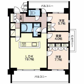 プライムメゾン萱場公園の間取り