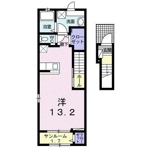 Ｌ．ラシック　古市橋の間取り