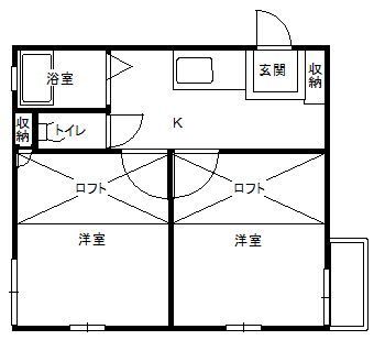 福岡県福岡市早良区室見２（アパート）の賃貸物件の間取り