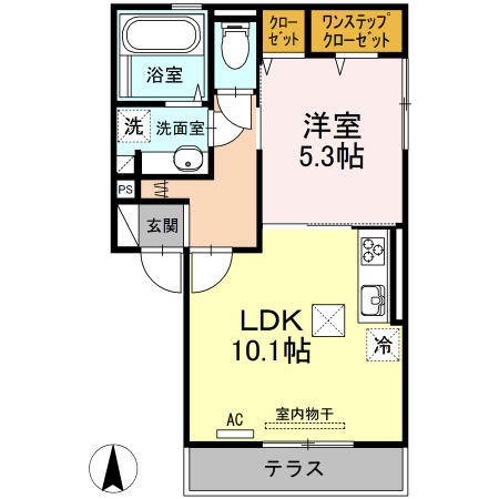 菊池郡菊陽町大字津久礼のアパートの間取り