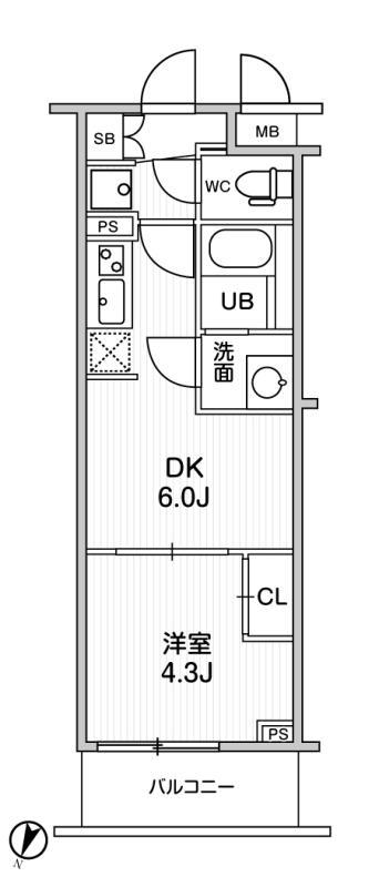 墨田区東向島のマンションの間取り