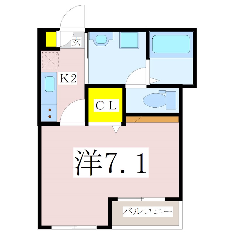 鹿児島市郡元のマンションの間取り