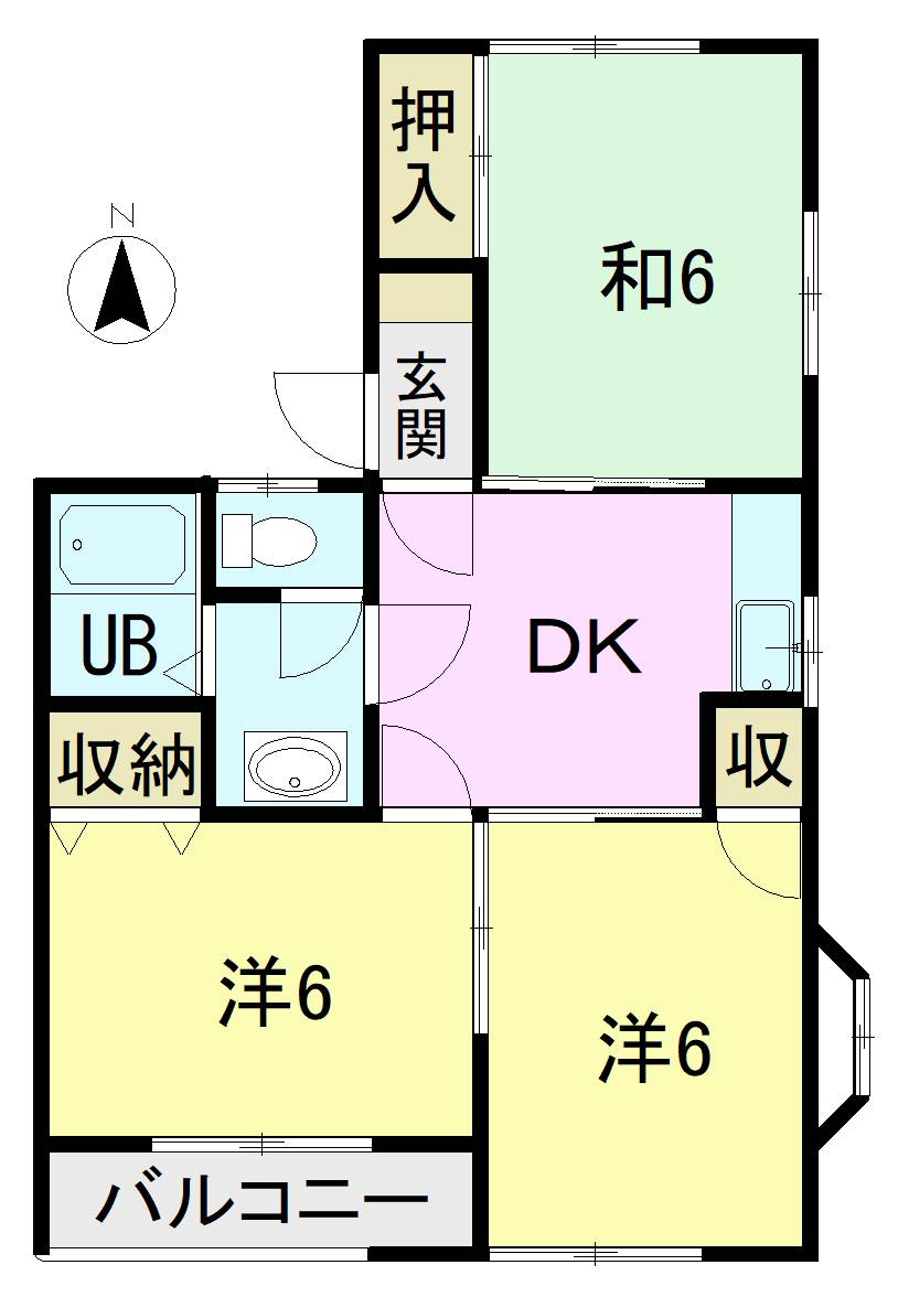 横田コーポの間取り