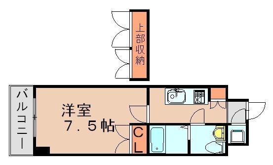 福岡市博多区千代のマンションの間取り