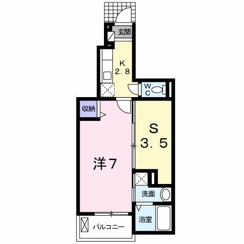 北九州市門司区大里戸ノ上のアパートの間取り