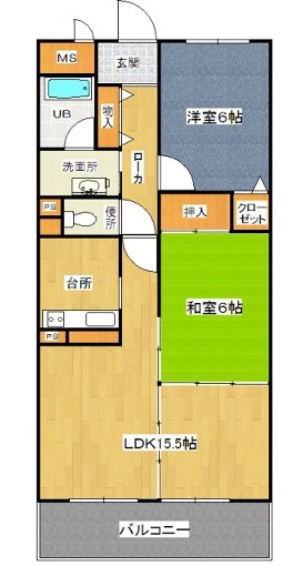 加西市北条町栗田のマンションの間取り