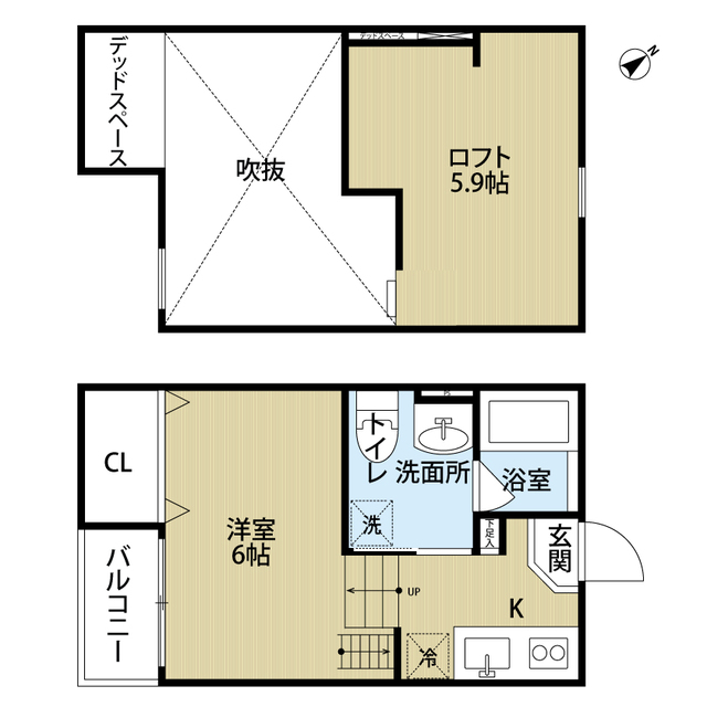 堺市堺区柏木町のアパートの間取り