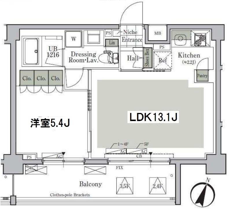 【パークキューブ西ヶ原ステージの間取り】