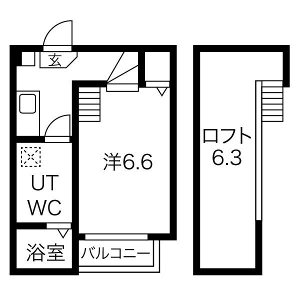 名古屋市北区辻本通のアパートの間取り