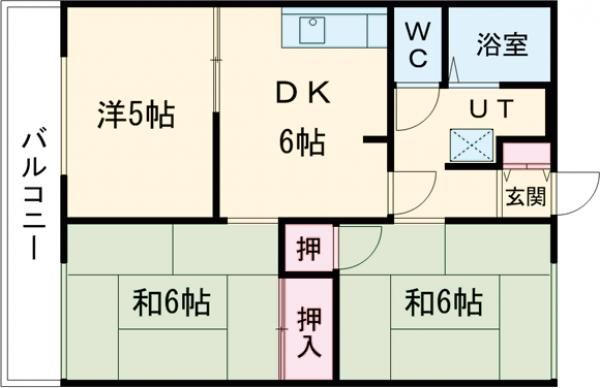 ドミール中島Ａの間取り