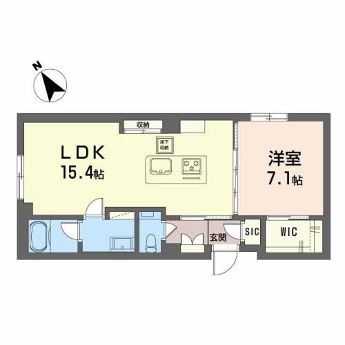 鹿児島市城山町のマンションの間取り