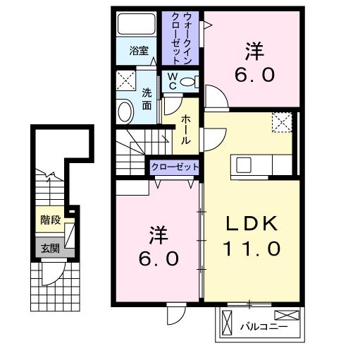 ウエスト　ヒルズIの間取り