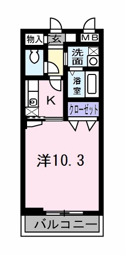 神戸市須磨区車のアパートの間取り