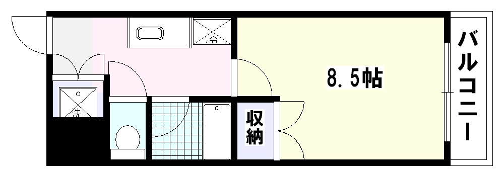 仙台市太白区向山のマンションの間取り