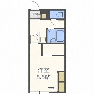 レオパレス西野４３の間取り