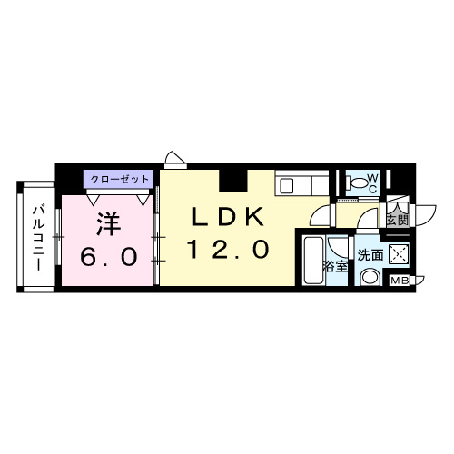 横浜市鶴見区豊岡町のマンションの間取り