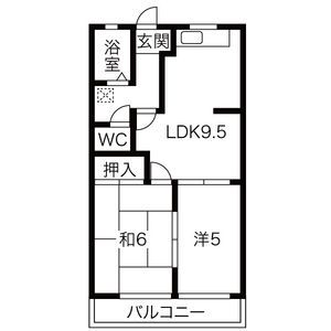 メゾンはなみずきAの間取り