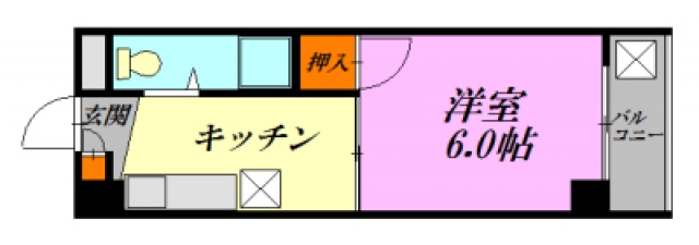 広島市中区昭和町のマンションの間取り