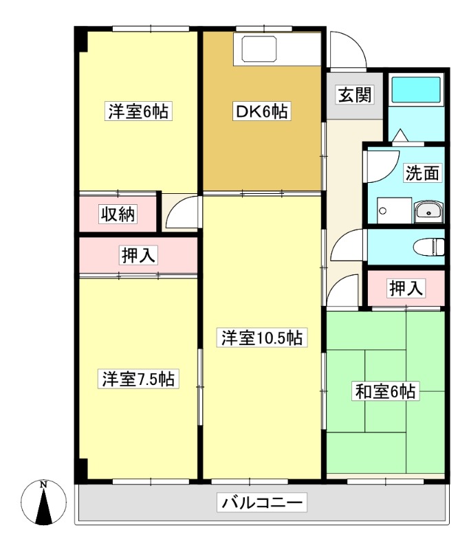 額田郡幸田町大字菱池のマンションの間取り