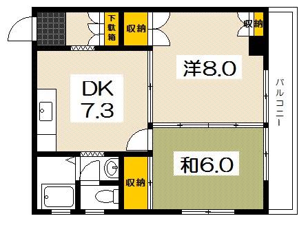 広島市佐伯区旭園のマンションの間取り