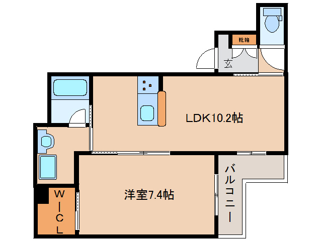 奈良市大宮町のマンションの間取り