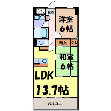 シェソワ駒方の間取り