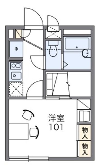 鶴ヶ島市新町のアパートの間取り