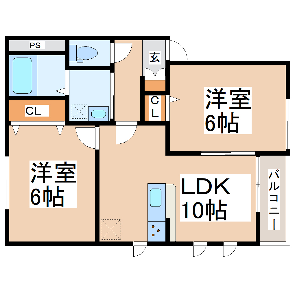 栗生7丁目アパートAの間取り