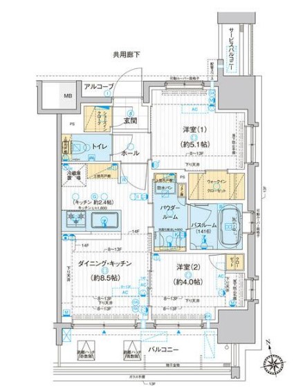 ディームス品川南大井の間取り