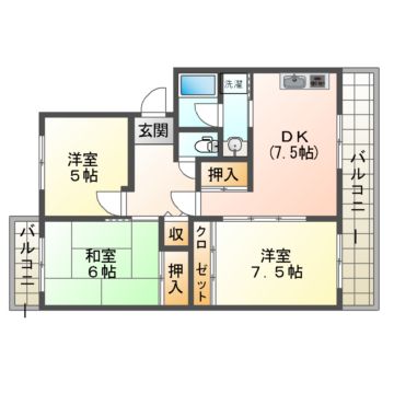 宇治市宇治のマンションの間取り