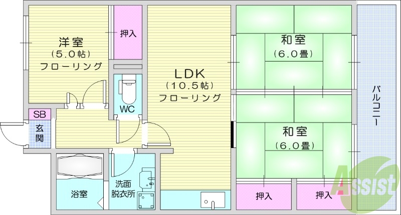 タカヤマハイツの間取り