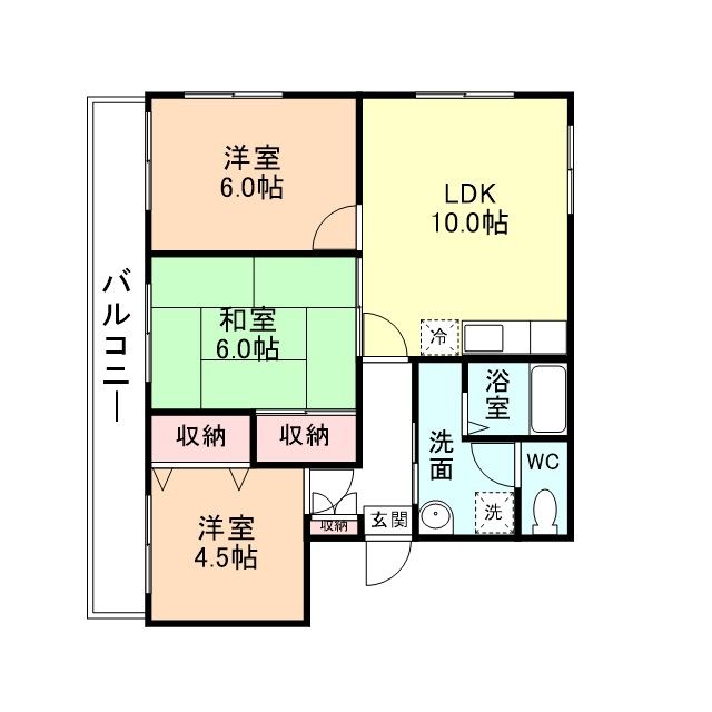 黒部市前沢のマンションの間取り