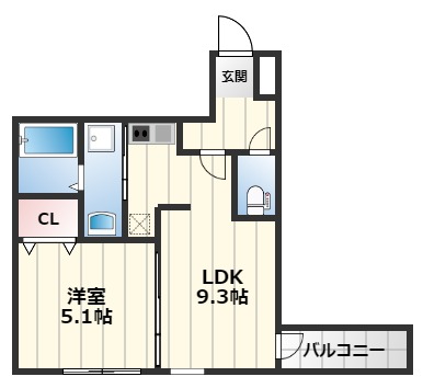 フジパレス井高野駅南の間取り