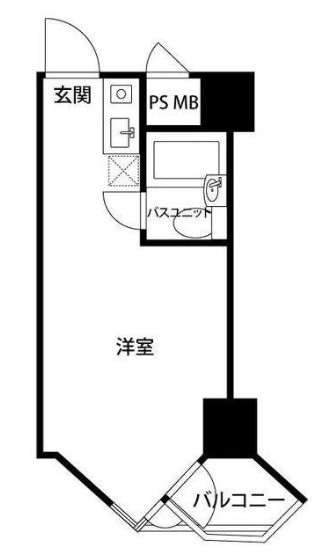 港区芝浦のマンションの間取り