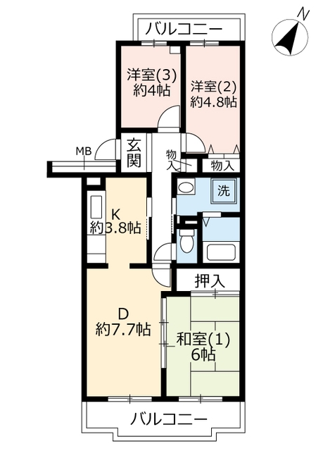 ＵＲアクティ佐貫の間取り