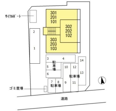 【パティオ103の駐車場】