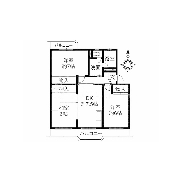 クリエートハイム竹原の間取り