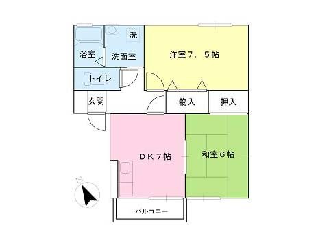 セジュール北安楽寺の間取り