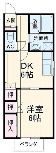 千葉市花見川区作新台のマンションの間取り