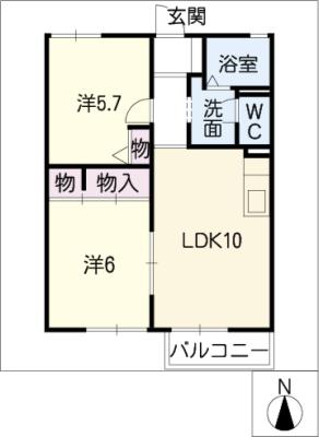 ディアス篠木の間取り