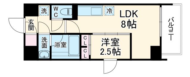 名古屋市西区上名古屋のマンションの間取り