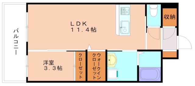 福津市中央のマンションの間取り