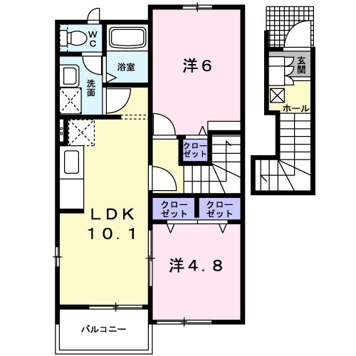 [家電付き] プラシードIIの間取り