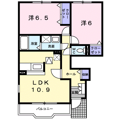 メゾン　デ　ソレイユIIの間取り