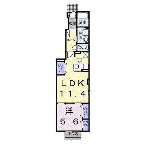 ［大東建託］ラ　ヴェリーテの間取り