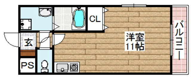 ベルファ古曽部の間取り