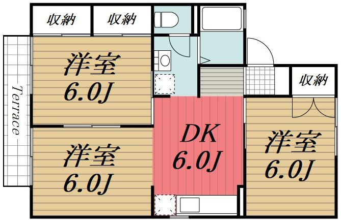 【四街道市栗山のアパートの間取り】