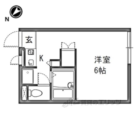 大和郡山市城南町のアパートの間取り