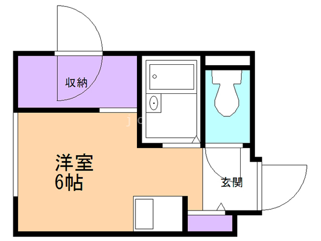 石狩市花川南五条のアパートの間取り